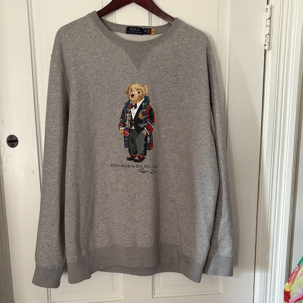 Polo Bear by Ralph Lauren Gray Crewneck with Bear in Formal Wear